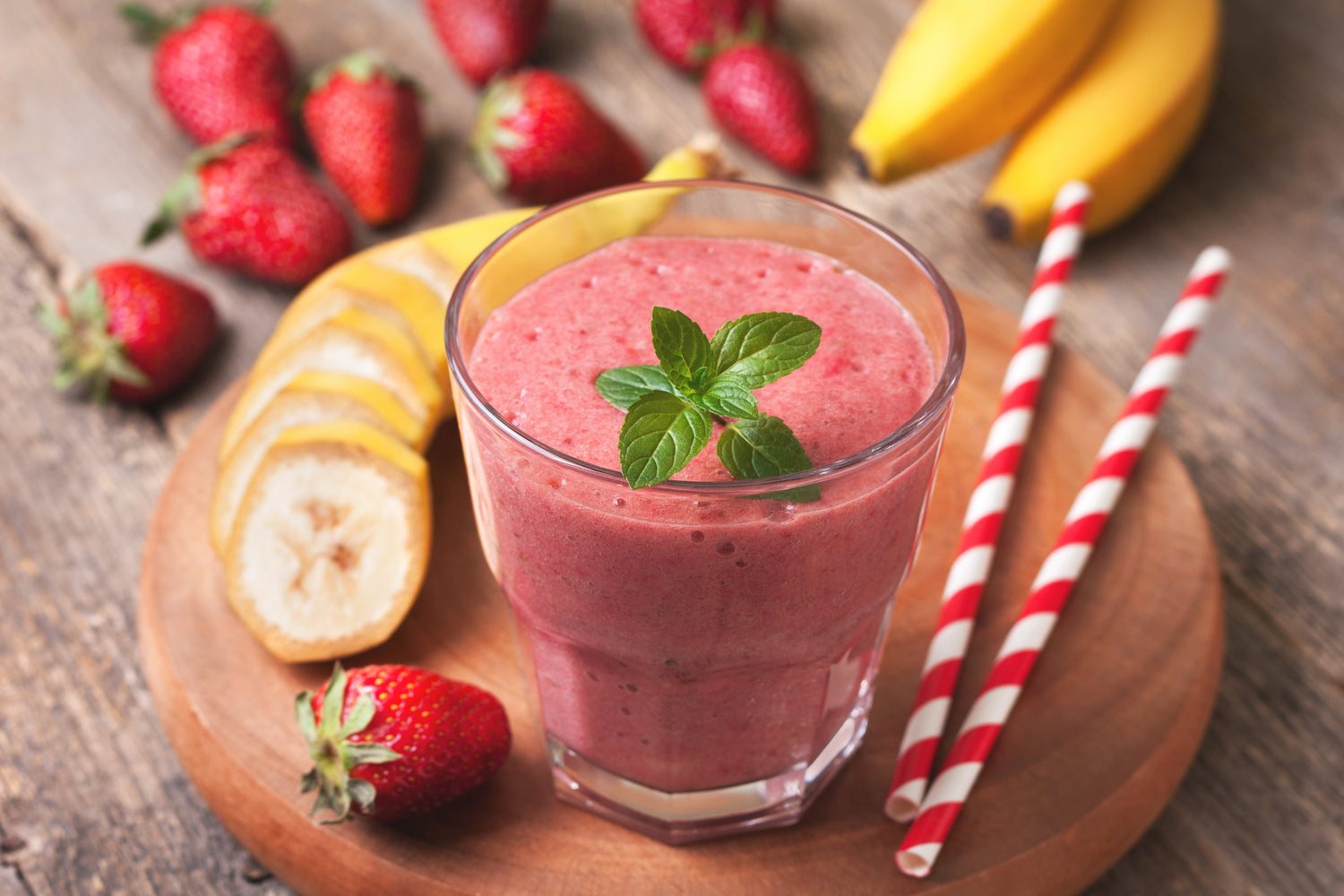 Strawberry Banana Power Boost Green Smoothie